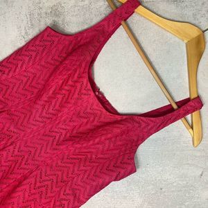 Nine West Pink Fit & Flare Dress Size 8